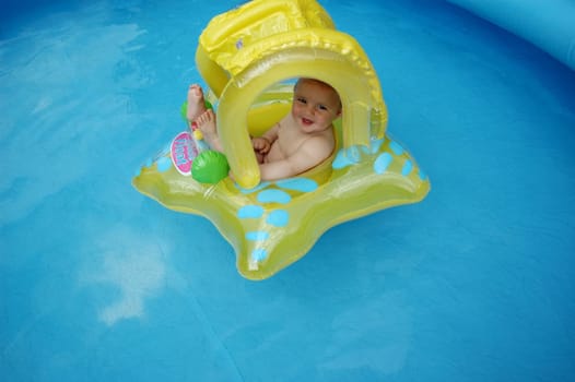 In the pool