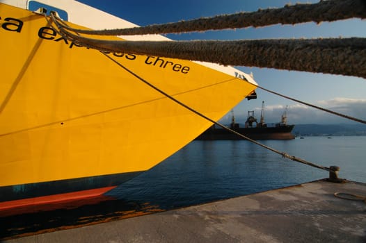 in the harbour