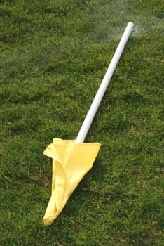 Corner flag on the ground
