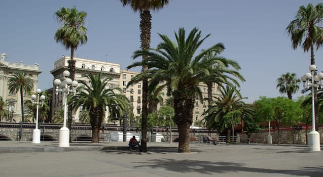 Square at the Port de Barcelona