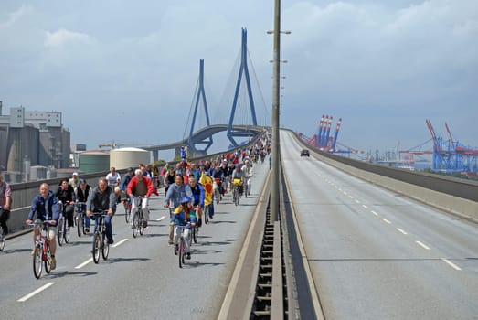 Bicycle rally in Hamburg