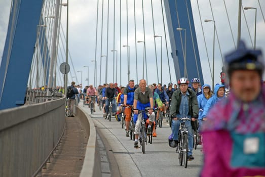 Bicycle rally in Hamburg