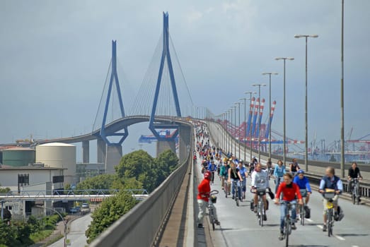 Bicycle rally in Hamburg