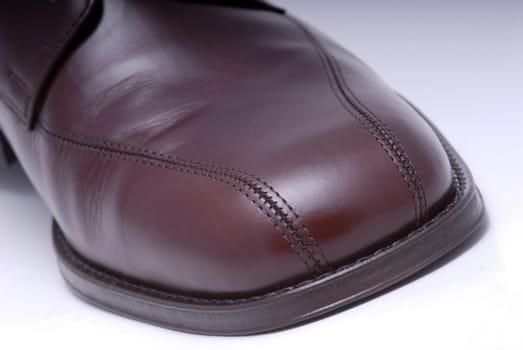 Brown leather shoe