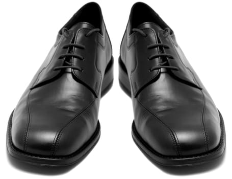 Black leather shoes