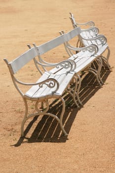 Benches in the spa park