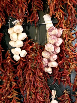 Garlic and hot peppers