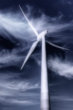 Wind turbine in a storm (High Dynamic Range)