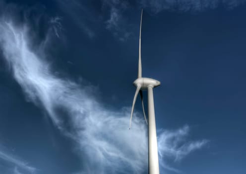 Wind turbine in a storm (High Dynamic Range)