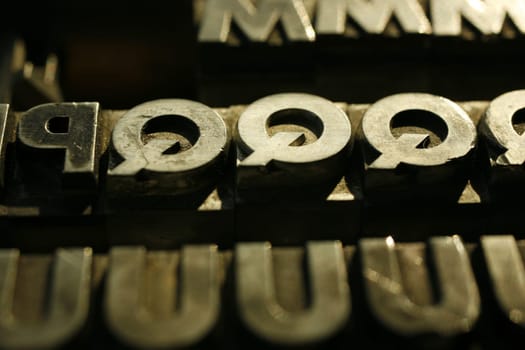 Lead typesetting letters