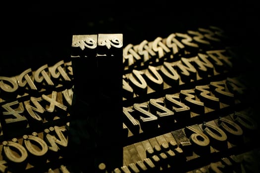 Lead typesetting letters