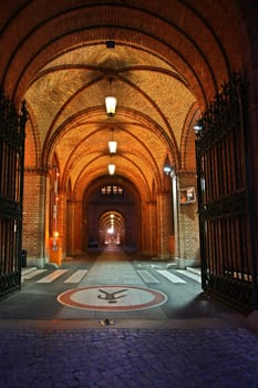 Berlin - Gate entrance at the red town hall
