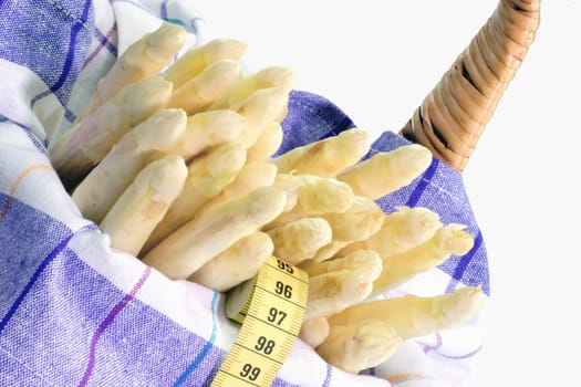 Unpeeled asparagus