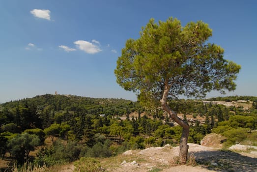 Greek countryside around Athens