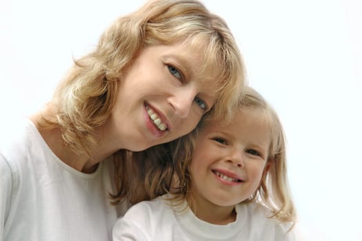 Mother with young daughter