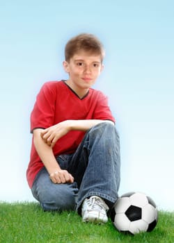 Boy with soccer