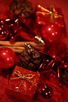 christmas decoration in red