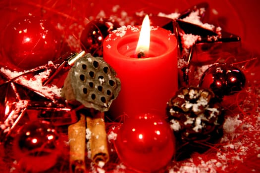 christmas decoration in red