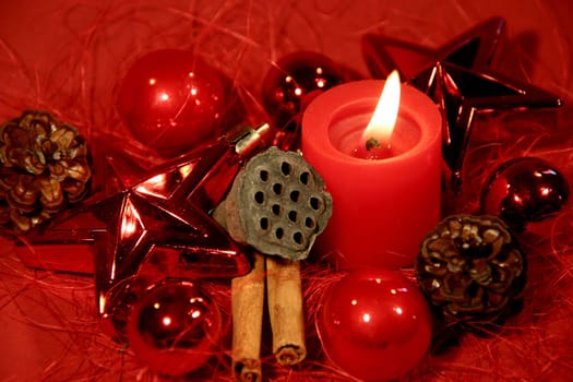 christmas decoration in red