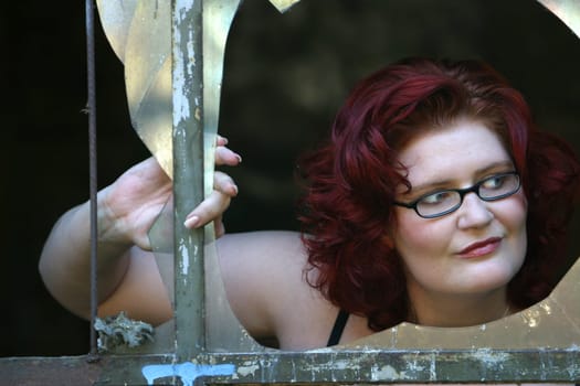 red-haired woman