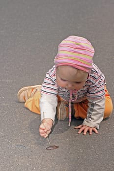 Child with snail