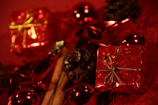 christmas decoration in red