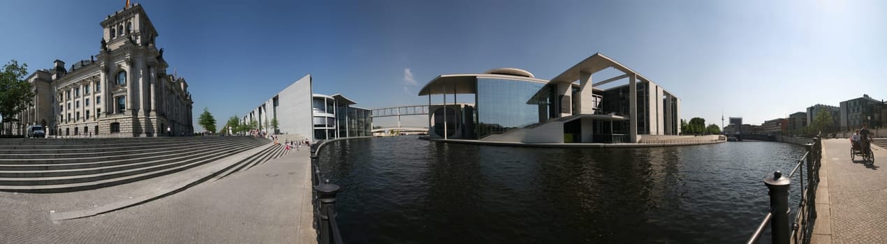 Berlin - Panorama in the government district