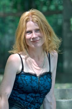 red-haired woman over 40