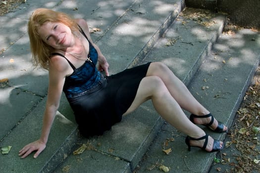 red-haired woman over 40