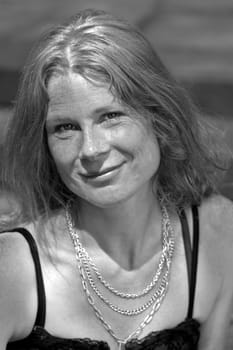 red-haired woman over 40