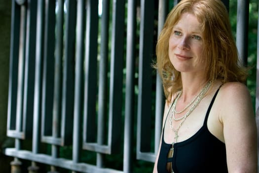 red-haired woman over 40