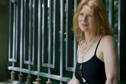 red-haired woman over 40