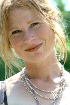 red-haired woman over 40