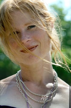 red-haired woman over 40