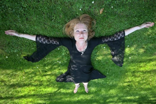 red-haired woman over 40