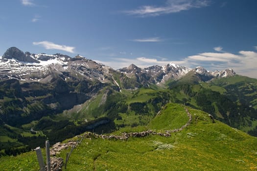 Mountain panorama of Oberried vom Metsch