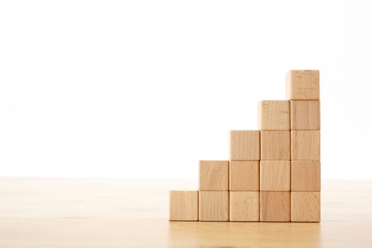 Column model made of wooden blocks