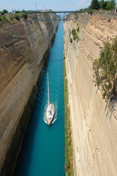 Strait of Corinth by boat