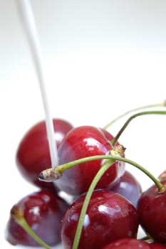 Cherries with milk