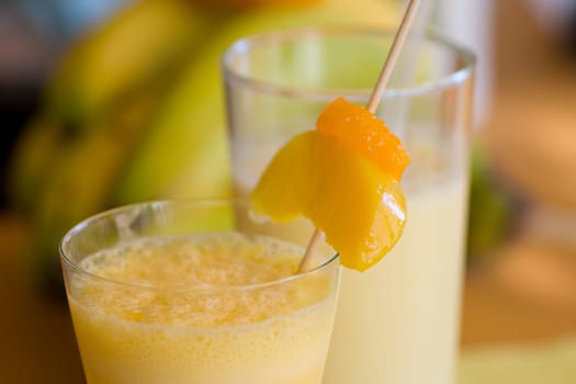 Milkshake with fruit