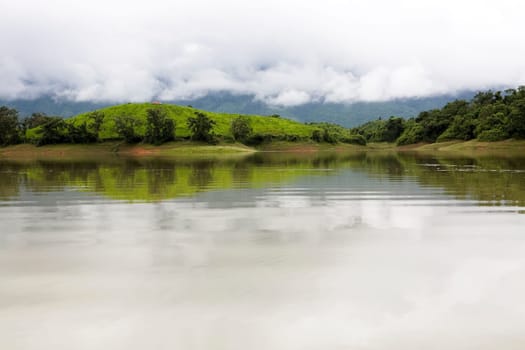 Nam Ngum Reservoir in Laos