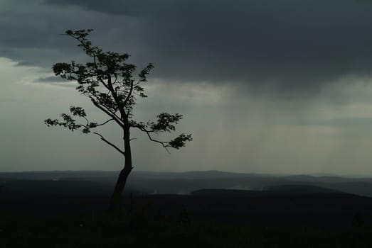 Thunderstorms on the Fichtelberg