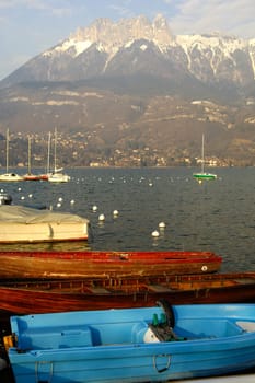 Boats on Lake Annecy