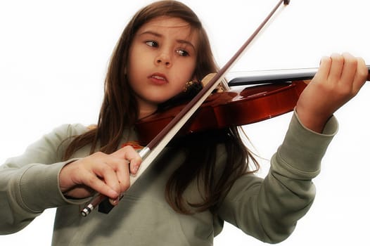 Girl playing the violin