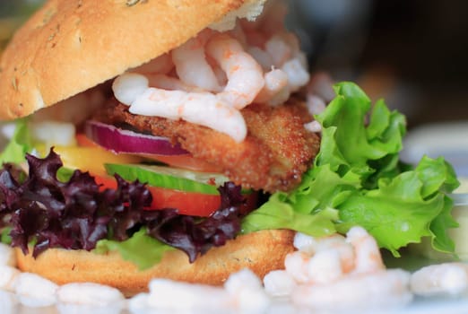 Burgers with crabs