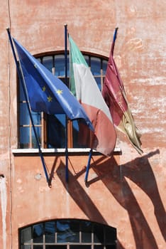 Three flags