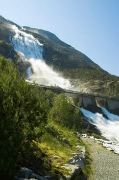 Langfoss Waterfall 612 m