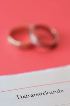 Marriage certificate