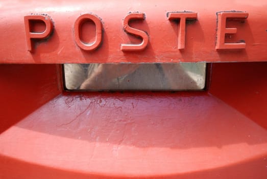 Mailbox in red
