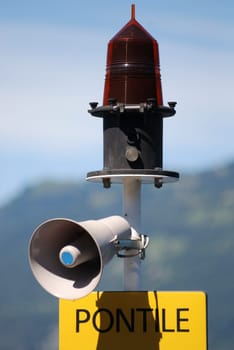 Loudspeakers at the harbour